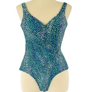 Maxine of Hollywood Women's One-Piece Swimsuit Size 14 Multicolor